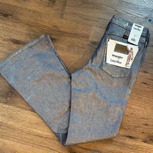 Lainey Wilson Wrangler Gold Glitter Flare Jeans